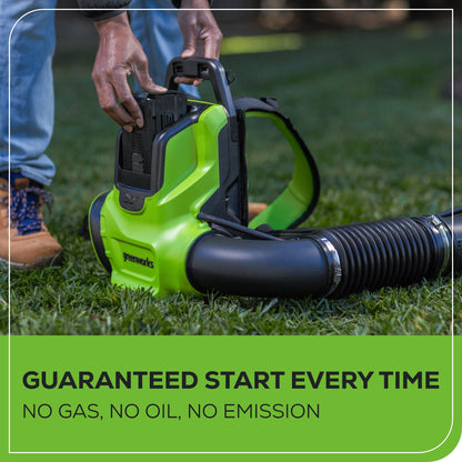 Greenworks 80V 750 CFM Cordless Battery Single Port Backpack Blower w/ 8Ah Battery & 6A Charger - 2438902