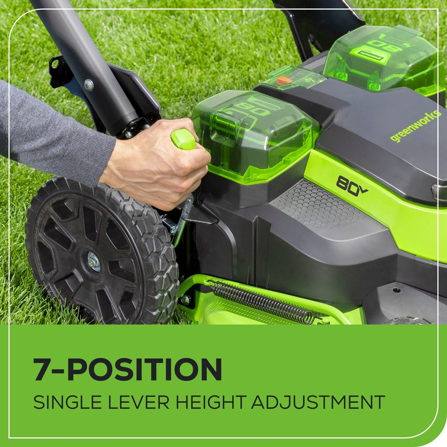 Greenworks 80V 25" Cordless Battery Dual Blade Self-Propelled Mower 2PC Combo Kit w/ (1) 4.0Ah Battery & (1)Rapid Charger - 1360902