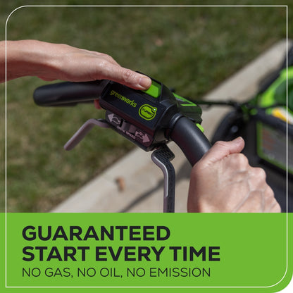 Greenworks 48V (2x24V) 21" Cordless Battery Self-Propelled Mower 5PC Combo Kit w/ (2) 5.0Ah Batteries & Chargers - 1376202-VK
