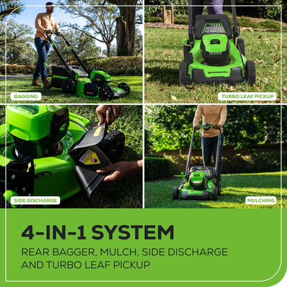 Greenworks 40V 21" Cordless Battery Self-Propelled Lawn Mower w/ 5.0Ah Battery & 2A Charger - 2550002