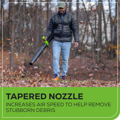 Greenworks 80V 750 CFM Cordless Battery Single Port Backpack Blower w/ 8Ah Battery & 6A Charger - 2438902