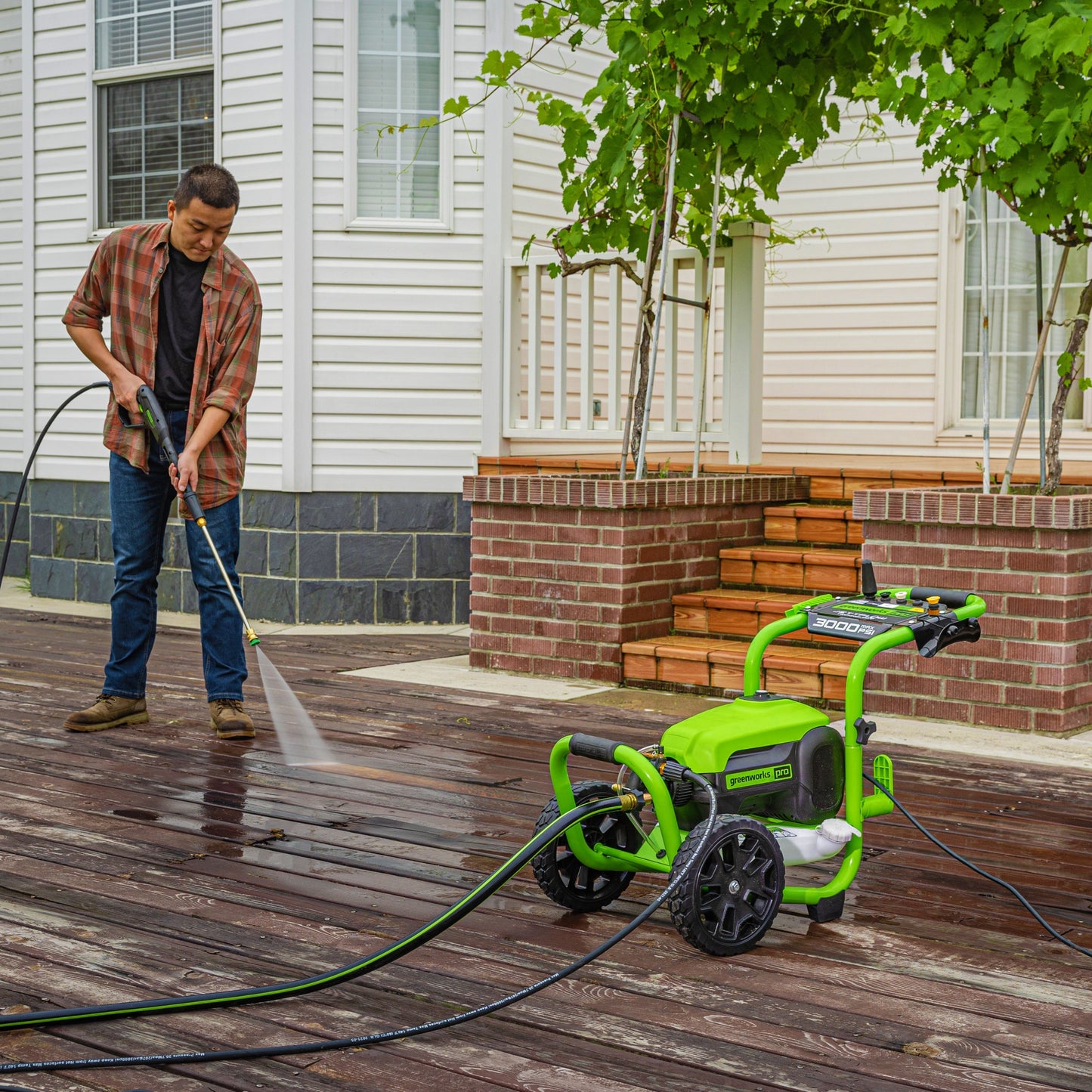 Greenworks 3000 PSI Pressure Washer w/ 15" Surface Cleaner & Extension Combo Kit - 5125602-VK