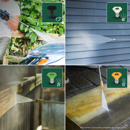 Greenworks 3000 PSI Pressure Washer w/ 15" Surface Cleaner & Extension Combo Kit - 5125602-VK