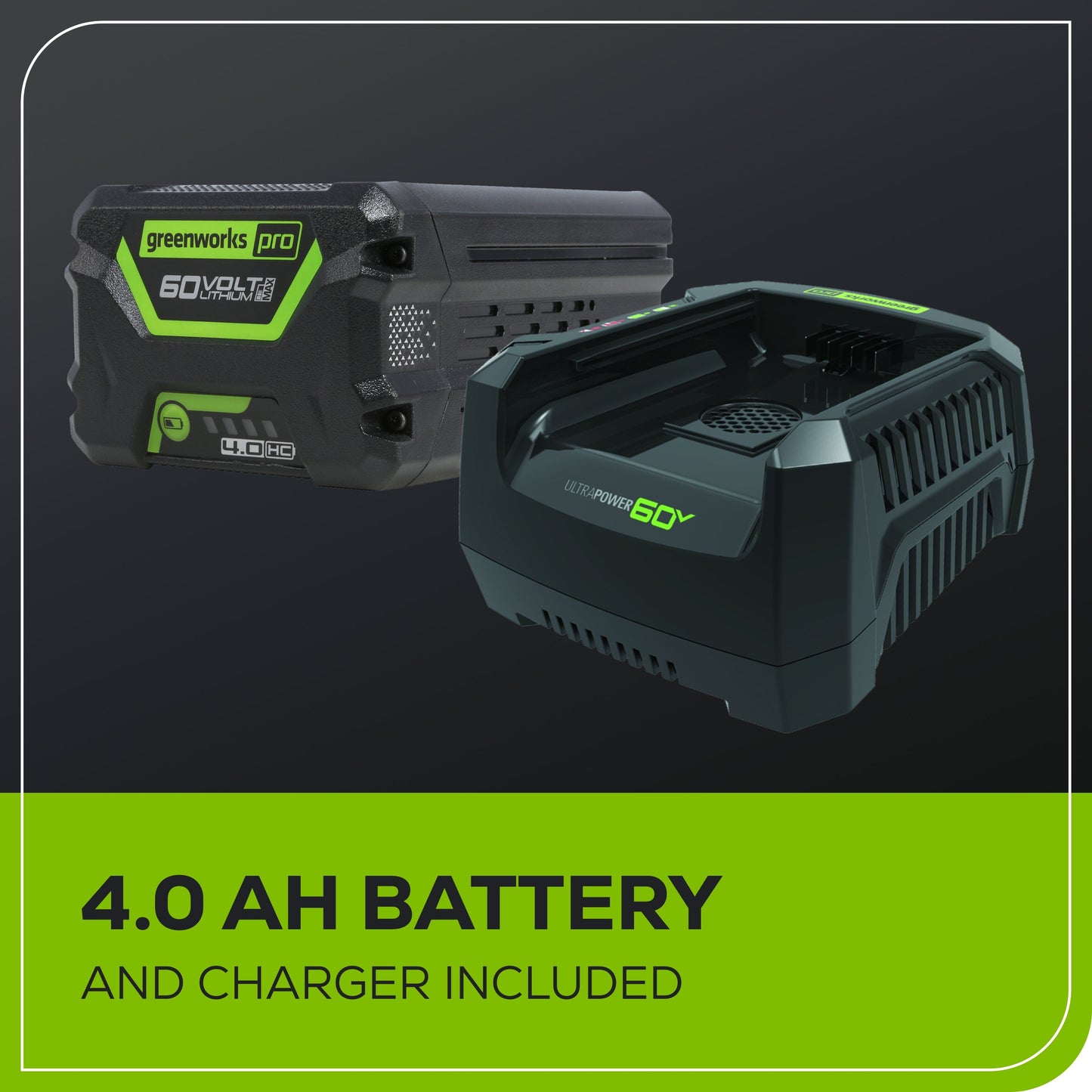 Greenworks 60V 18" Cordless Battery 2.0kW Chainsaw w/ 4.0 Ah Battery & Charger - 2019302
