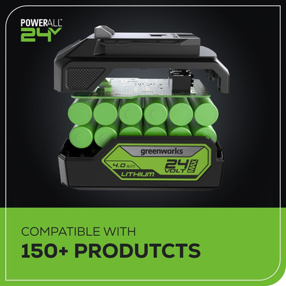 Greenworks 48V (2x24V) 21" Cordless Battery Self-Propelled Mower 5PC Combo Kit w/ (2) 5.0Ah Batteries & Chargers - 1376202-VK