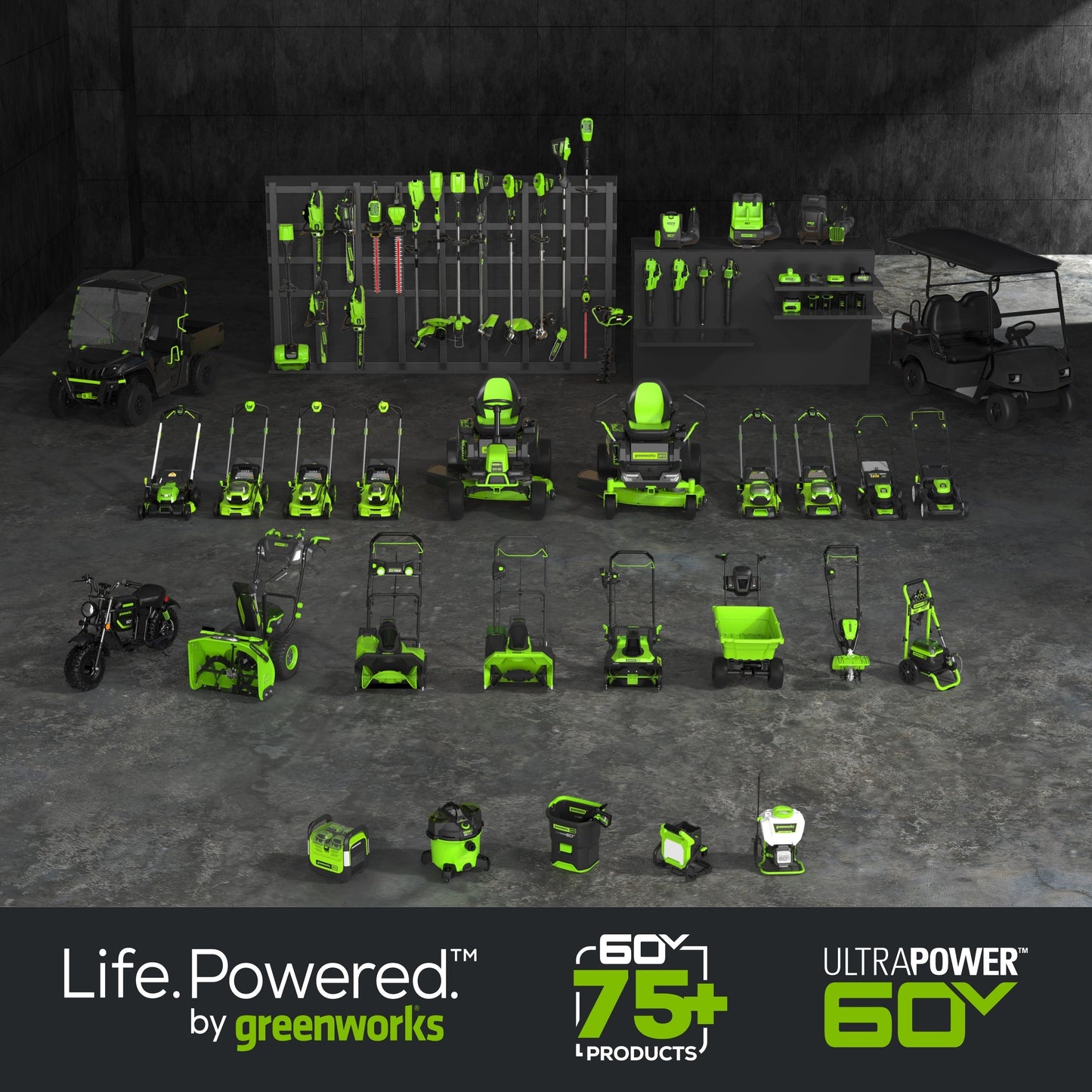 Greenworks 60V 21" Cordless Battery Self-Propelled Lawn Mower w/ Two (2) 4.0Ah Batteries & Dual Port Charger - 2531702