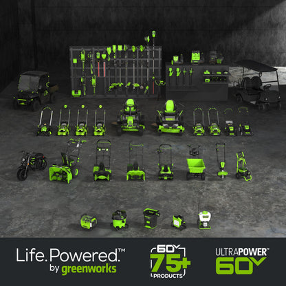Greenworks 60V 21" Cordless Battery Self-Propelled Lawn Mower w/ Two (2) 4.0Ah Batteries & Dual Port Charger - 2531702