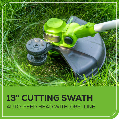 Greenworks 40V 20" Cordless Battery Push Lawn Mower 3PC Combo Kit w/ (1) 5.0Ah Battery, (1) 2.0Ah Battery & (2) Chargers - 1369302