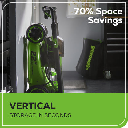 Greenworks 60V 22" Brushless Cordless Self-Propelled Lawn Mower w/ (2) 5.0Ah Battery & 6A Dual Port Charger - 2555402