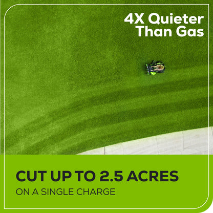 Greenworks 60V 42" Cordless Battery CrossoverZ Zero Turn Lawn Mower + Bagger w/ Six (6) 8.0Ah Batteries and Three (3) Dual Port Turbo Chargers  - 7419702-VK