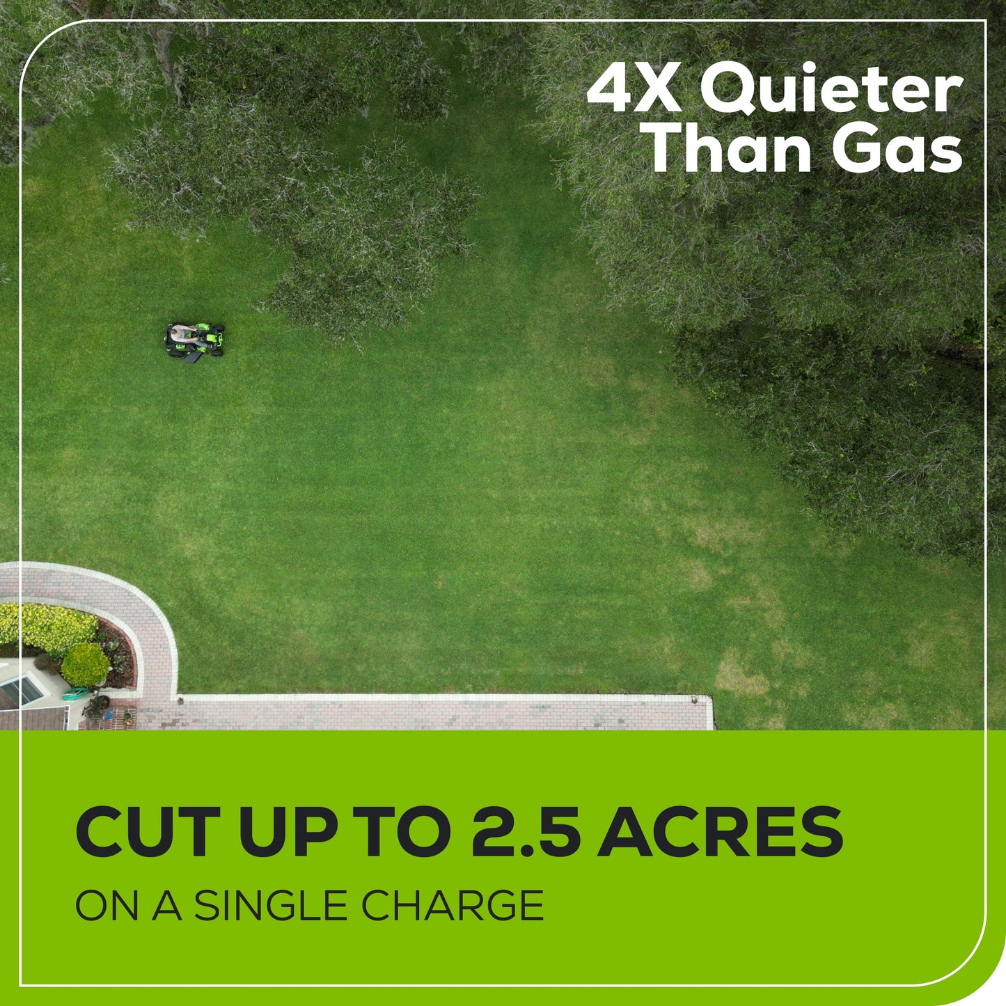 Greenworks 60V 42" Cordless Battery CrossoverT Riding Lawn Mower + Bagger w/ Six (6) 8.0Ah Batteries and Three (3) Dual Port Turbo Chargers - 7419802-VK