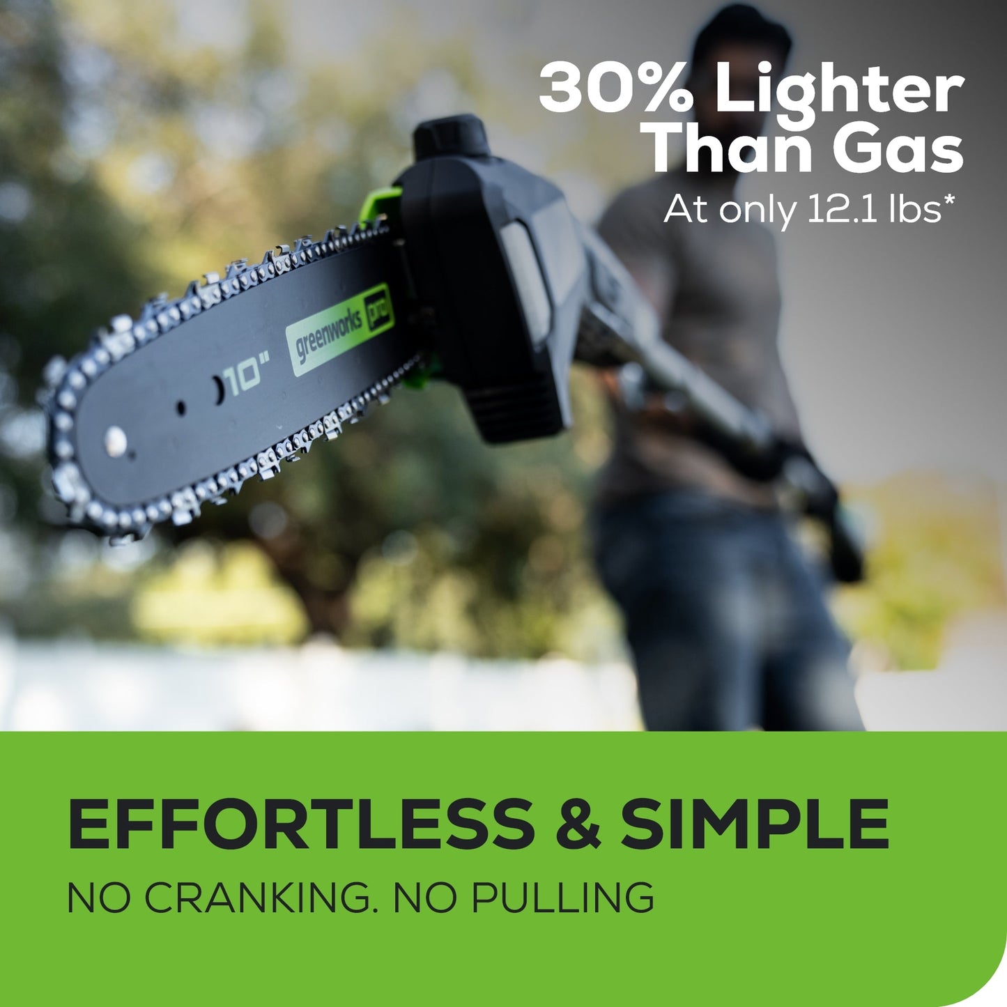 Greenworks 60V 10" Cordless Battery Pole Saw & 20" Pole Hedge Trimmer Combo Kit w/ 2.0 Ah Battery & Charger - 1311902