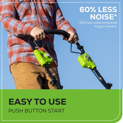 Greenworks RENEWED 40V 21" Cordless Battery Self-Propelled Lawn Mower 3PC Combo Kit w/ (1) 5.0Ah Battery, (1) 2.0Ah Battery & (2) Chargers - 1369202-OB