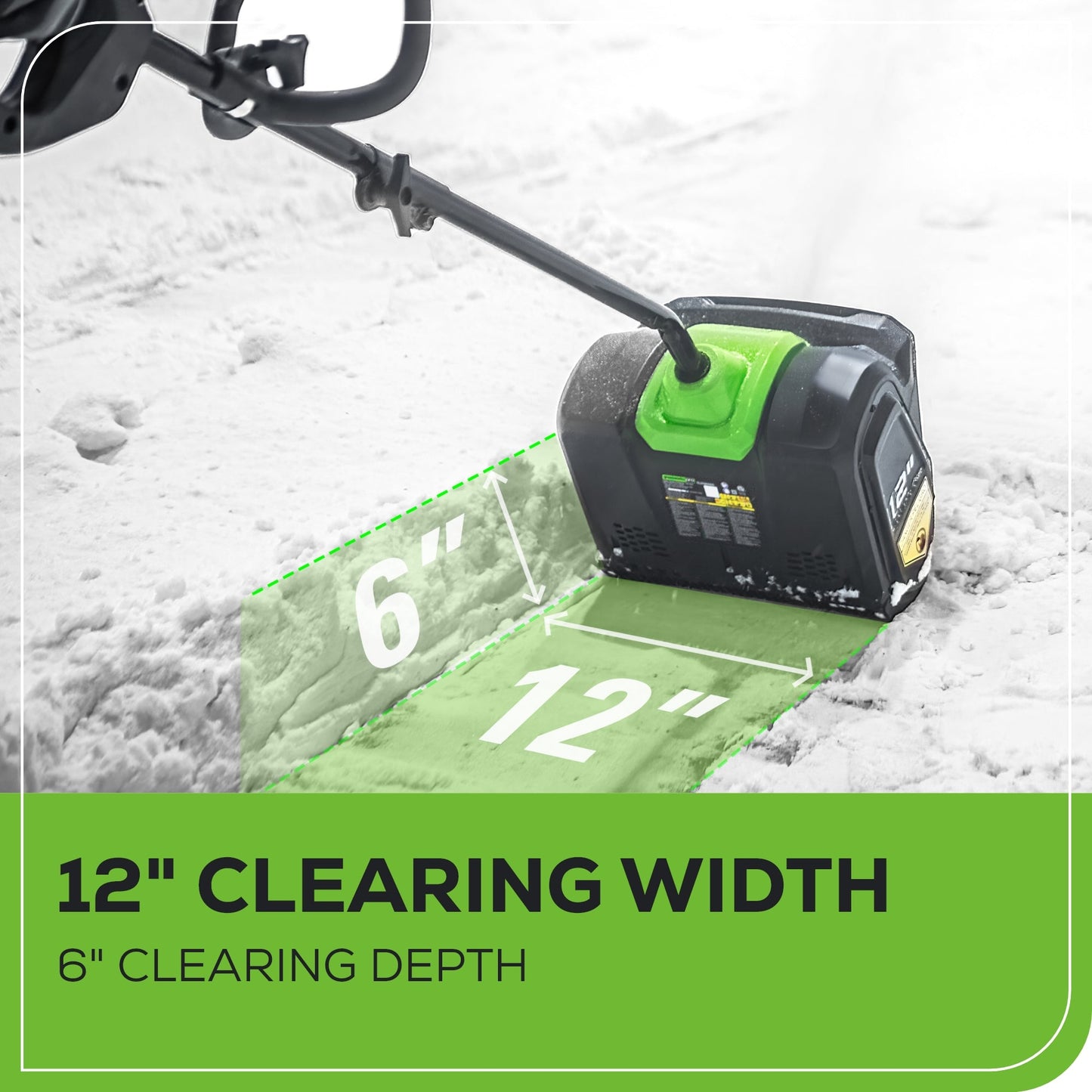 Greenworks 80V 12" Cordless Battery Snow Shovel w/ 2.0 Ah Battery & Charger - 2600602