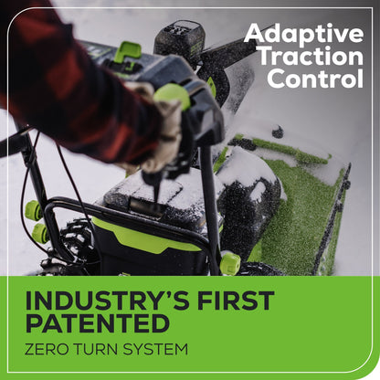 Greenworks 80V 24" Cordless Battery Two-Stage Snow Blower w/ Two (2) 5.0 Ah Batteries & Dual-Port Rapid Charger - 2609102