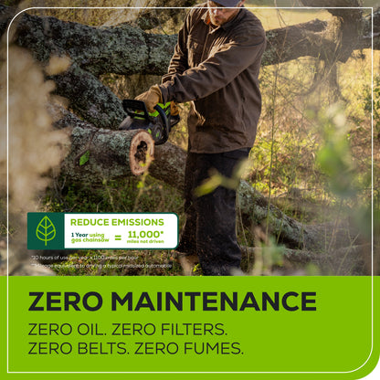 Greenworks 60V 18" Cordless Battery 2.0kW Chainsaw w/ 4.0 Ah Battery & Charger - 2019302