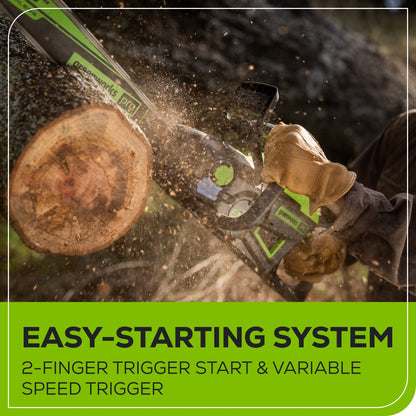 Greenworks 60V 18" Cordless Battery 2.0kW Chainsaw w/ 4.0 Ah Battery & Charger - 2019302