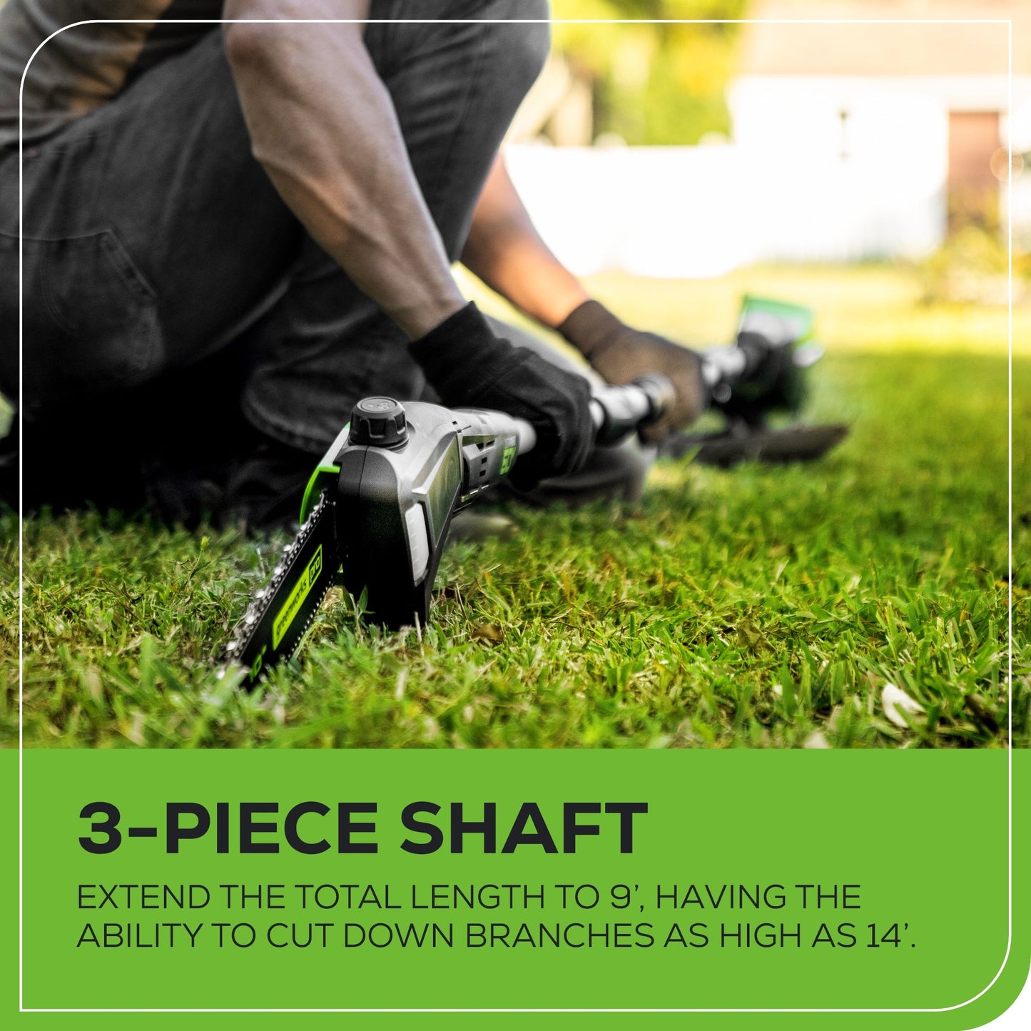 Greenworks 60V 10" Cordless Battery Pole Saw & 20" Pole Hedge Trimmer Combo Kit w/ 2.0 Ah Battery & Charger - 1311902