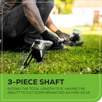 Greenworks 60V 10" Cordless Battery Pole Saw & 20" Pole Hedge Trimmer Combo Kit w/ 2.0 Ah Battery & Charger - 1311902