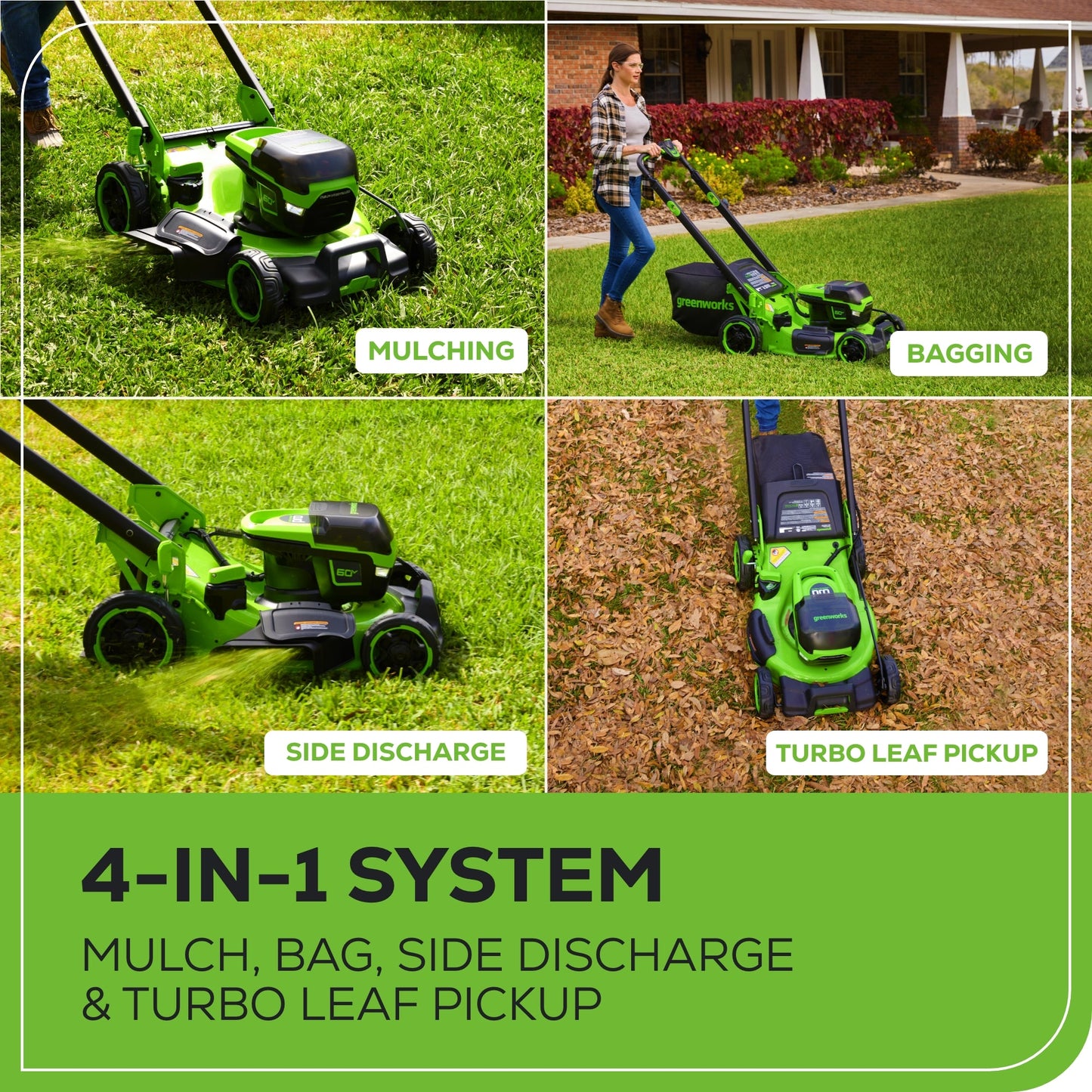 Greenworks 60V 22" Brushless Cordless Self-Propelled Lawn Mower w/ (2) 5.0Ah Battery & 6A Dual Port Charger - 2555402