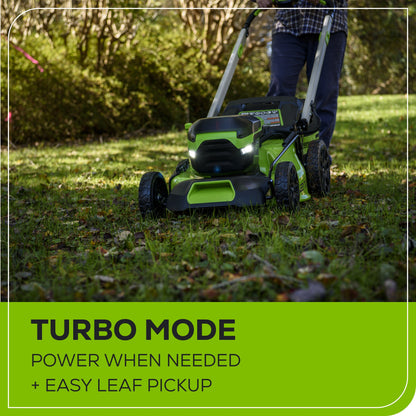 Greenworks RENEWED 60V 21" Cordless Battery Push Lawn Mower w/ 5.0Ah Battery & Charger - 2531602VT-OB