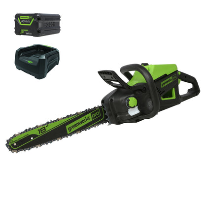 Greenworks 60V 18" Cordless Battery 2.0kW Chainsaw w/ 4.0 Ah Battery & Charger - 2019302
