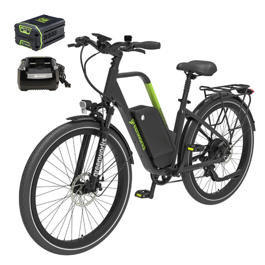 Greenworks 80V VENTURE Series 27.5” Electric Commuter Bike w/ 4Ah Battery and Charger - 7422202