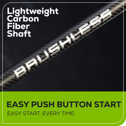 Greenworks 60V 17" Cordless Battery Brushless String Trimmer w/ Carbon Fiber Shaft w/ 4.0Ah Battery & Charger - 2132002