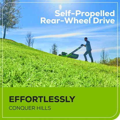 Greenworks 60V 22" Cordless Battery Self-Propelled Lawn Mower w/ 8.0Ah Battery & 6A Charger - 2555302