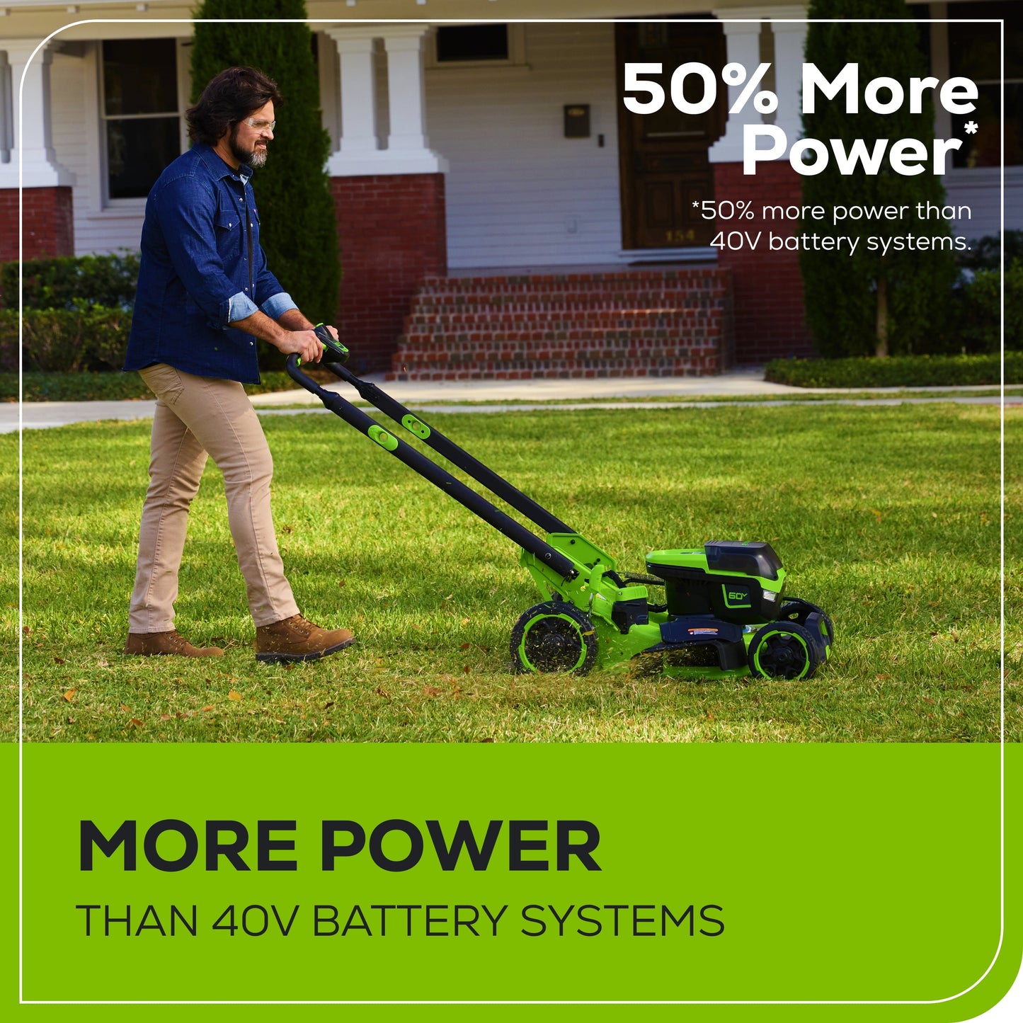Greenworks RENEWED 60V 22" Cordless Battery Self-Propelled Lawn Mower w/ 8.0Ah Battery & 6A Charger - 2555302-OB