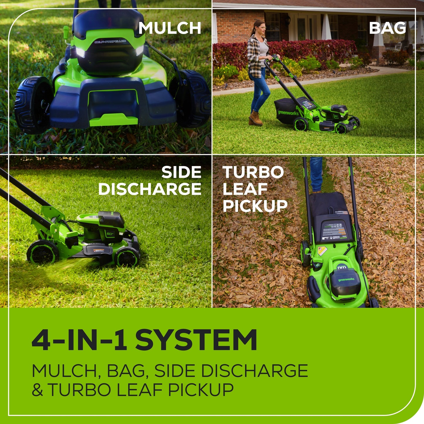 Greenworks 60V 22" Cordless Battery Self-Propelled Lawn Mower w/ 8.0Ah Battery & 6A Charger - 2555302
