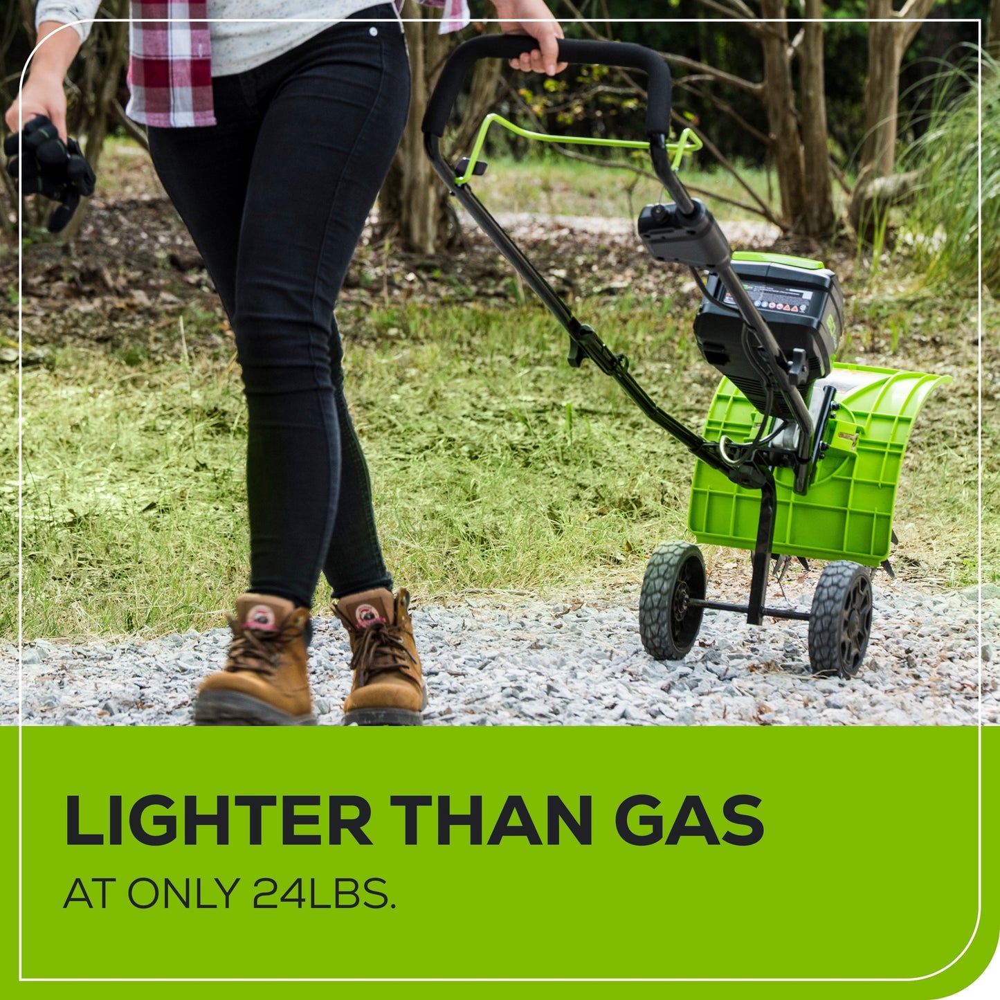 Greenworks 60V 8" Cordless Battery Cultivator / Tiller w/ 4.0Ah Battery & Charger - 2800602