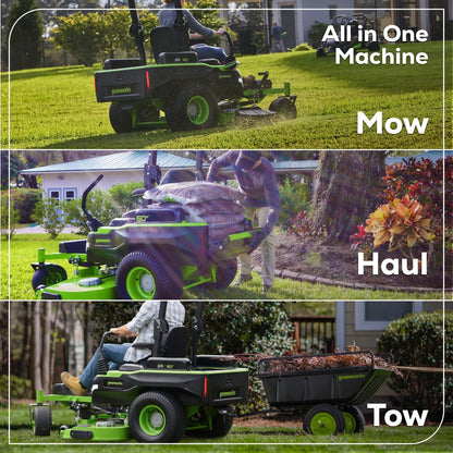 Greenworks 60V 60” MaximusZ Zero Turn w/ (2) 20.0 Ah, (4) 8.0 Ah Batteries & 1.5KW Charger - 7424202