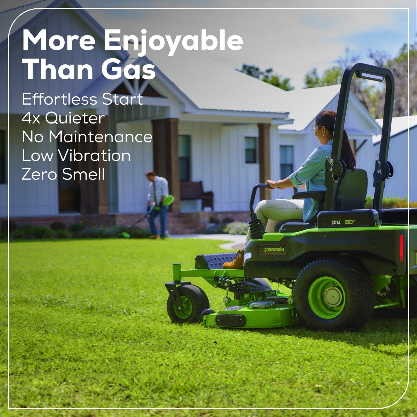 Greenworks 60V 54" MaximusZ Zero Turn Riding Mower with (2) 20.0 Ah, (2) 8.0 Ah & (2) 4.0 Ah Batteries and 1.5kW Charger - 7422302