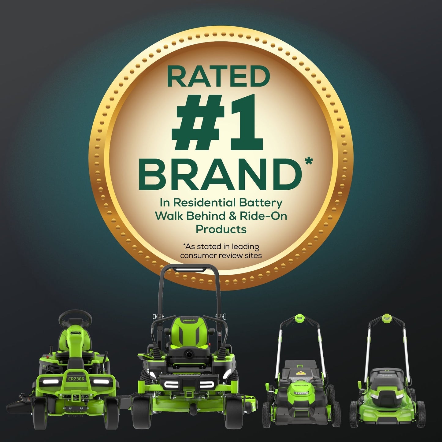 Greenworks 60V 42” Electric CrossoverZ Zero Turn Mower with (6) 8 Ah Batteries and (3) Dual Port Turbo Chargers - 7409302