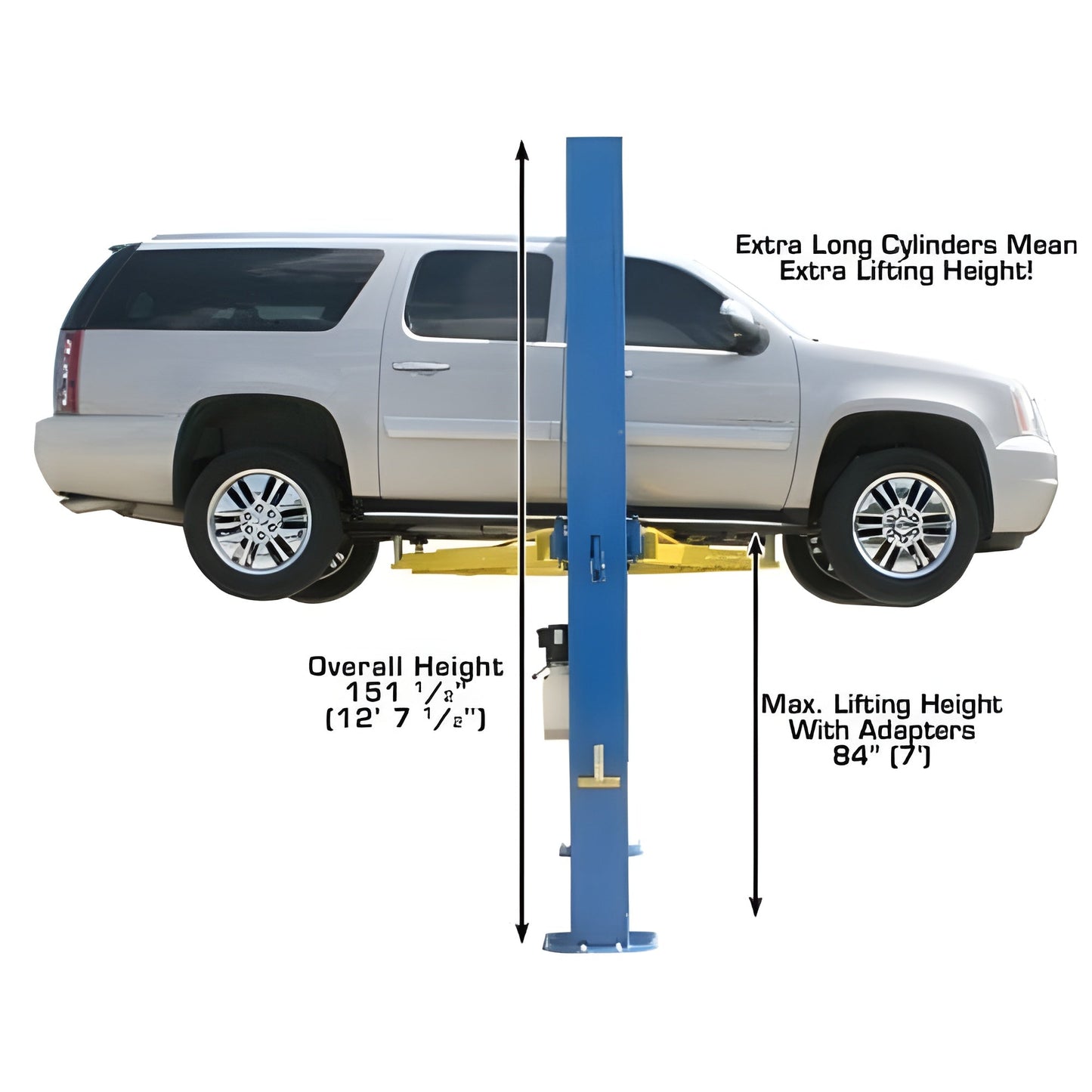 Atlas OHX10000X 10,000 lb Extra Tall 2-Post Lift - ATEATTD-OHX10000X-FPD