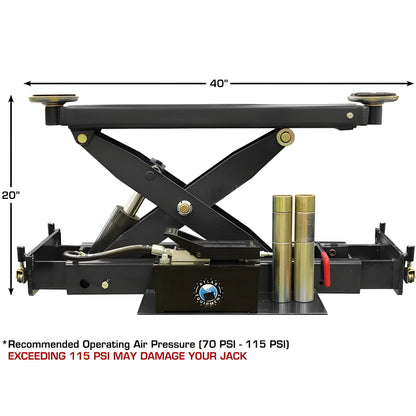 Atlas RJ8000 8,000 lb Rolling Bridge Jack - ATEATTD-RJ8000BK-FPD