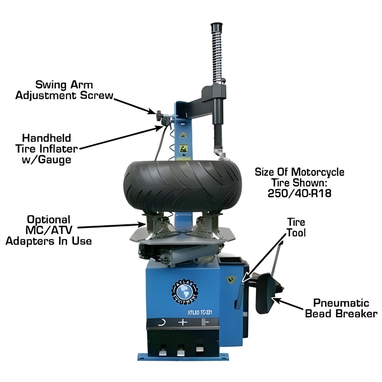 Atlas TC221 Rim-Clamp Tire Changer - ATEATTC221-FPD