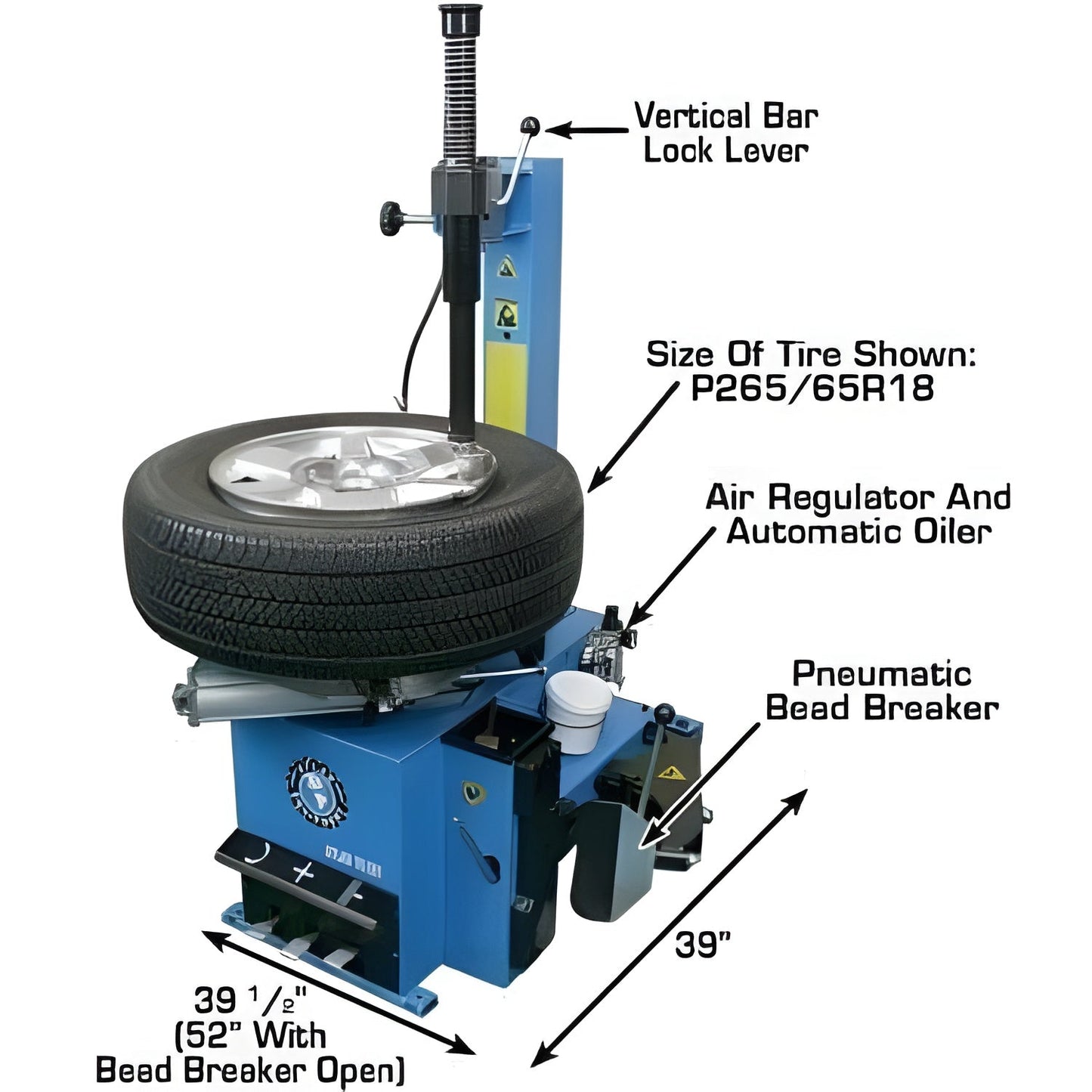 Atlas TC221 Rim-Clamp Tire Changer - ATEATTC221-FPD