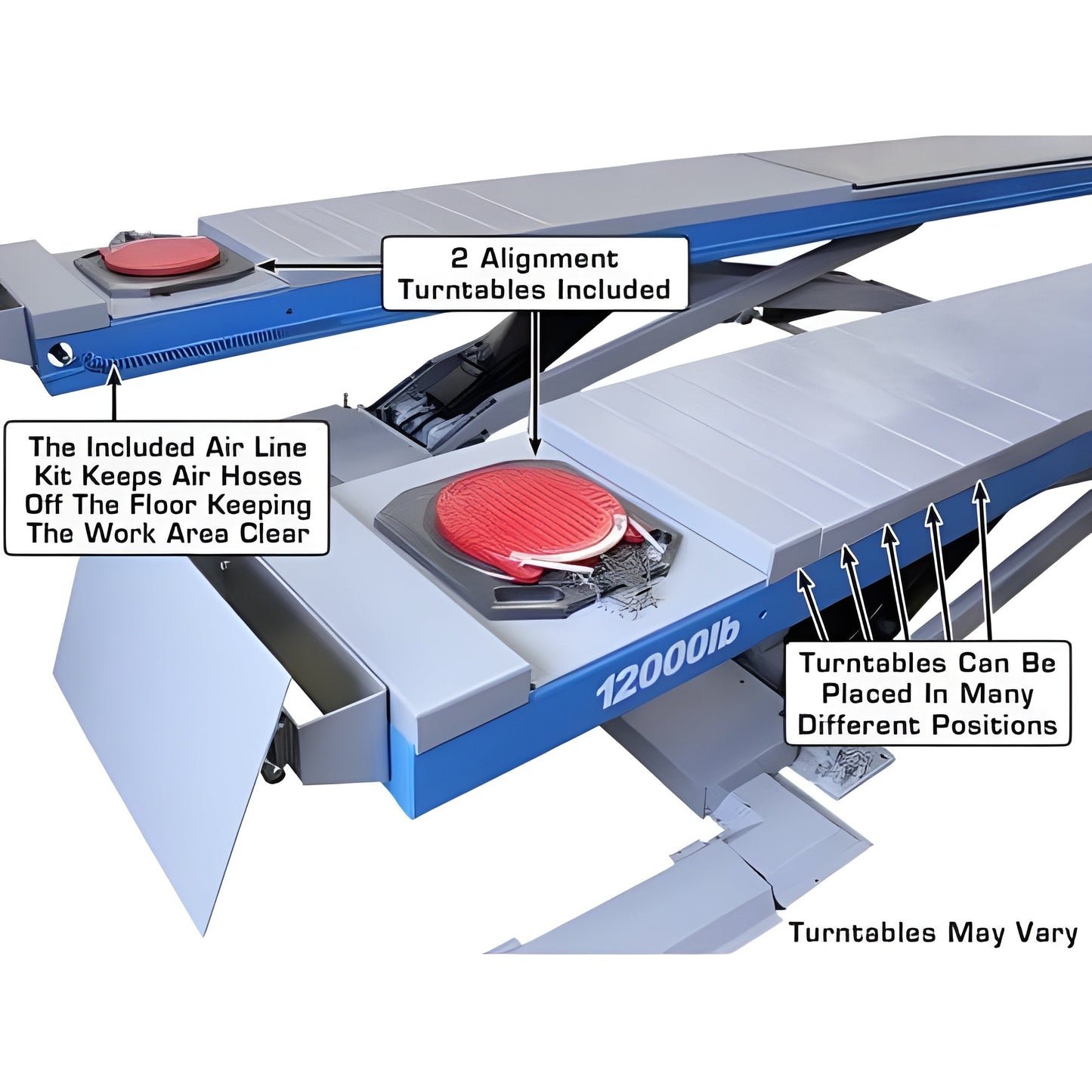 Atlas 12ASL Alignment Scissor Lift and RJ-6 Rolling Jack Combo - ATEATTD-12ASL-COMBO-FPD