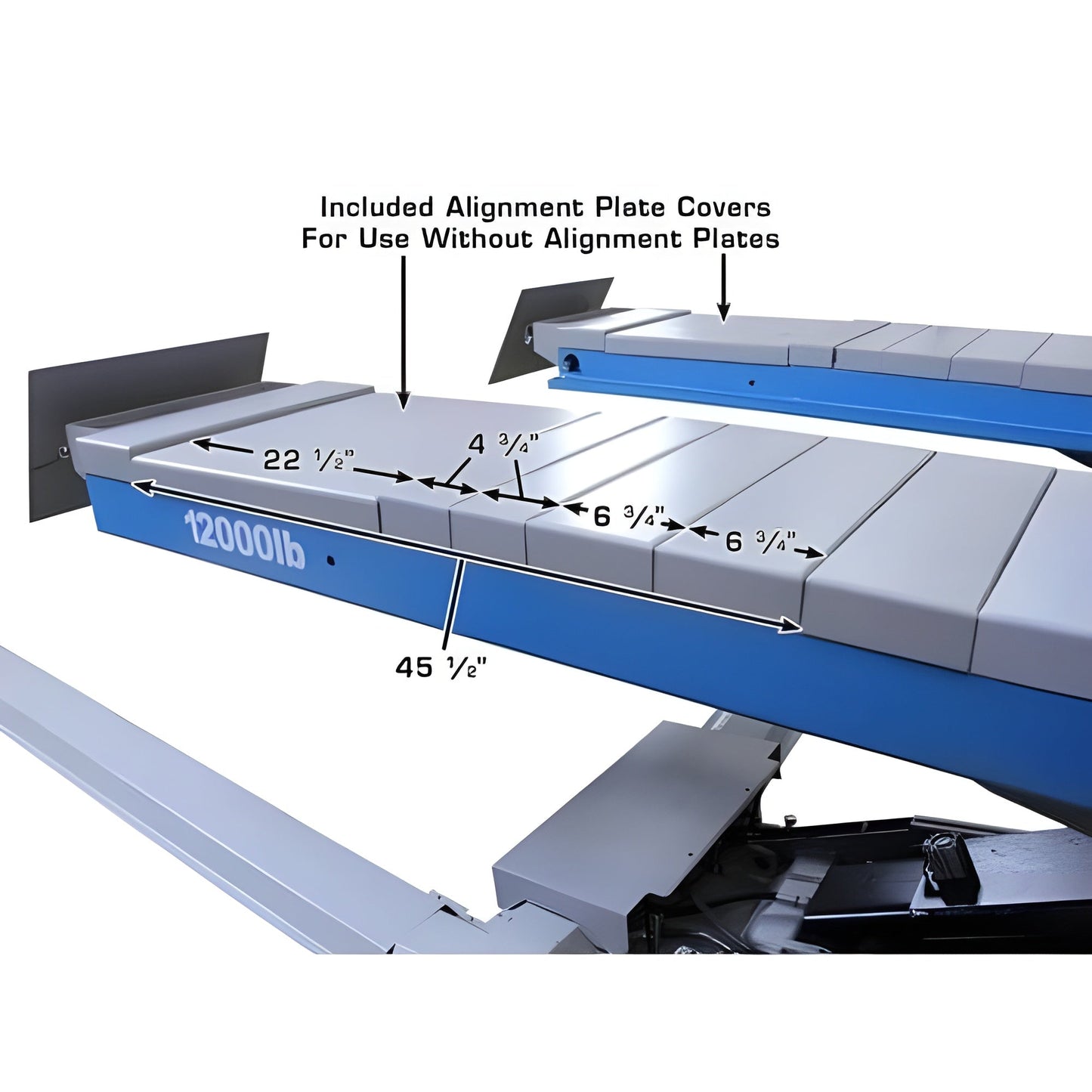 Atlas 12ASL 12,000 lb Scissor Alignment Lift - ATEATTD-12ASL-N-FPD