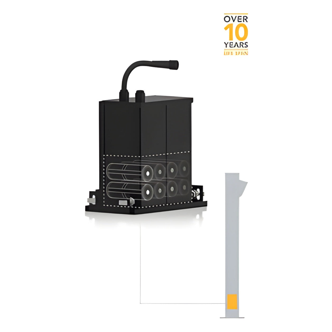 AVS Energy Solar Urban Light 60 Watt 9000 Lumens 5000K Black Housing Pathway Lighting Landscape Light Solar Resistant Bollard Light - AVS-TOTEM-60W