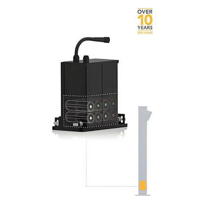 AVS Energy Solar Urban Light 60 Watt 9000 Lumens 5000K Black Housing Pathway Lighting Landscape Light Solar Resistant Bollard Light - AVS-TOTEM-60W