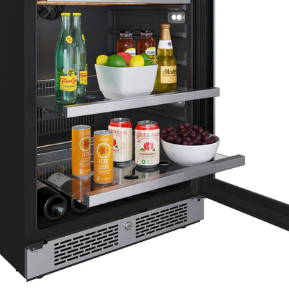 Avallon 24 Inch Wide 14 Bottle Capacity and 82 Can Capacity Panel Ready Wine and Beverage Cooler - AWBC242PRSRH