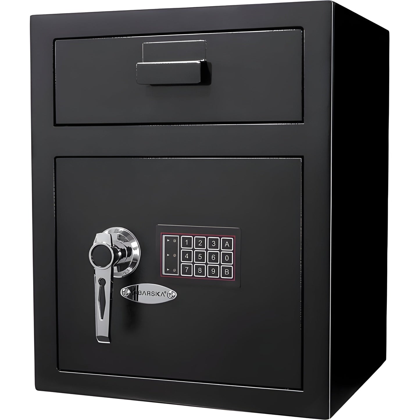 Barska Keypad Depository Safes with One Compartment | Keypad-B, Solid Steel Body Construction and Anti Fishing Baffles - AX11930