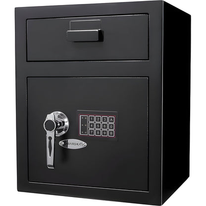 Barska Keypad Depository Safes with One Compartment | Keypad-B, Solid Steel Body Construction and Anti Fishing Baffles - AX11930