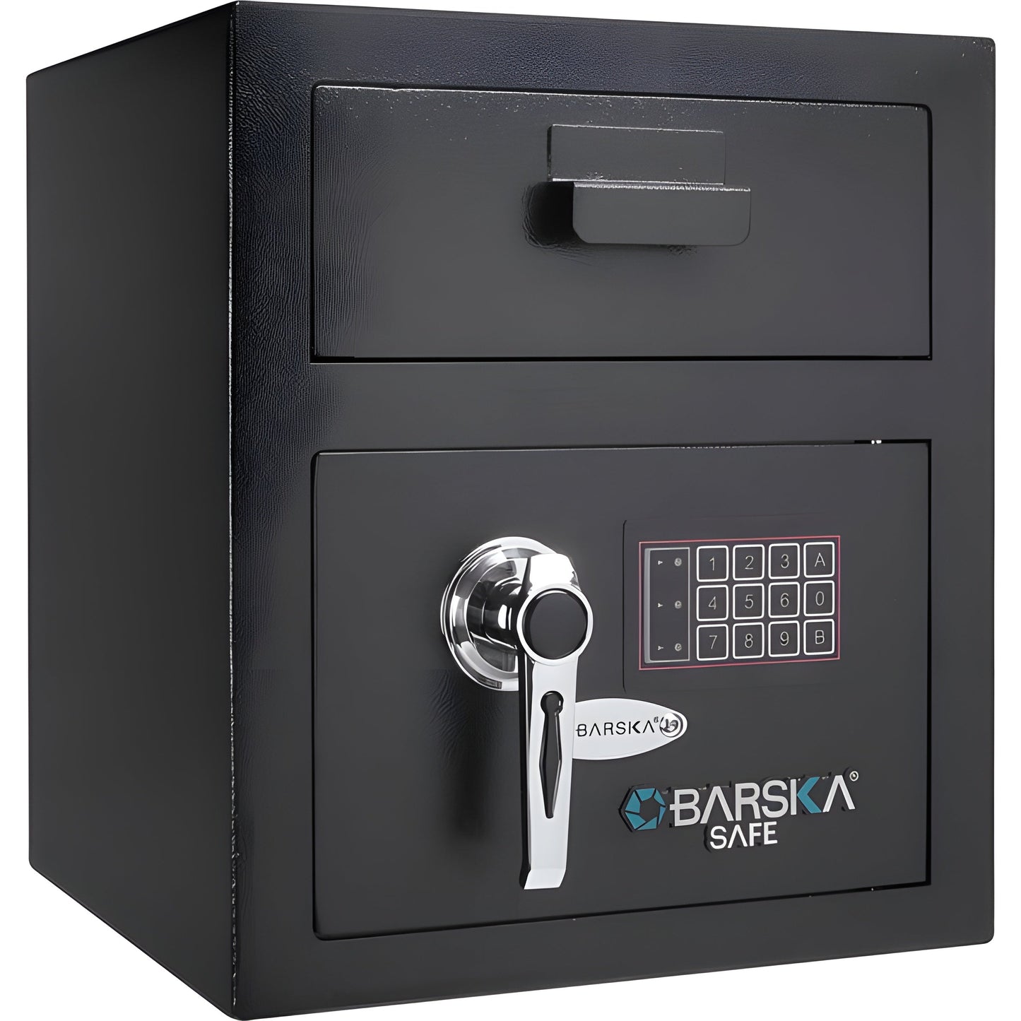 Barska Keypad Depository Safes with One Compartment | Keypad-B, Solid Steel Body Construction and Anti Fishing Baffles - AX11930