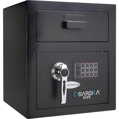 Barska Keypad Depository Safes with One Compartment | Keypad-B, Solid Steel Body Construction and Anti Fishing Baffles - AX11930