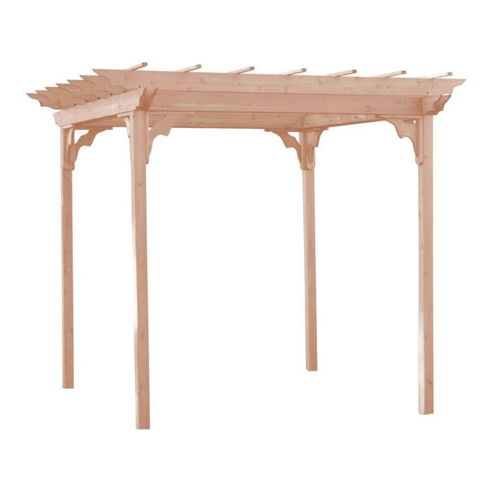 A&l Furniture 8' x10' Cedar Pergola Swing Bed Stand with Swing Hangers - Amish Made