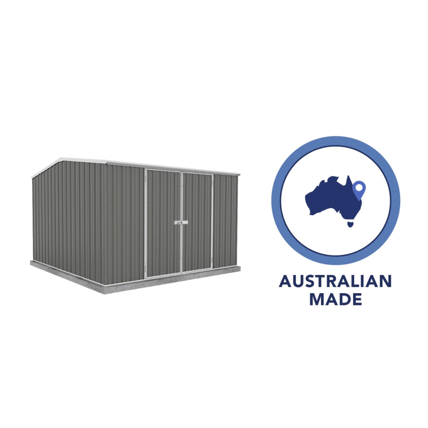 Palram  Absco | 10x10x7 ft Premier Metal Storage Shed - AB1002